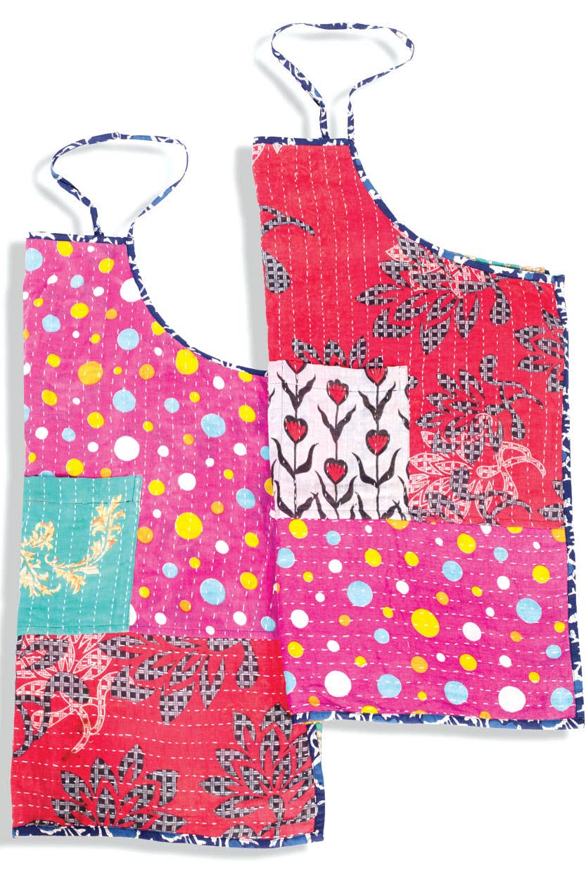 Kantha Patchwork Kitchen Apron