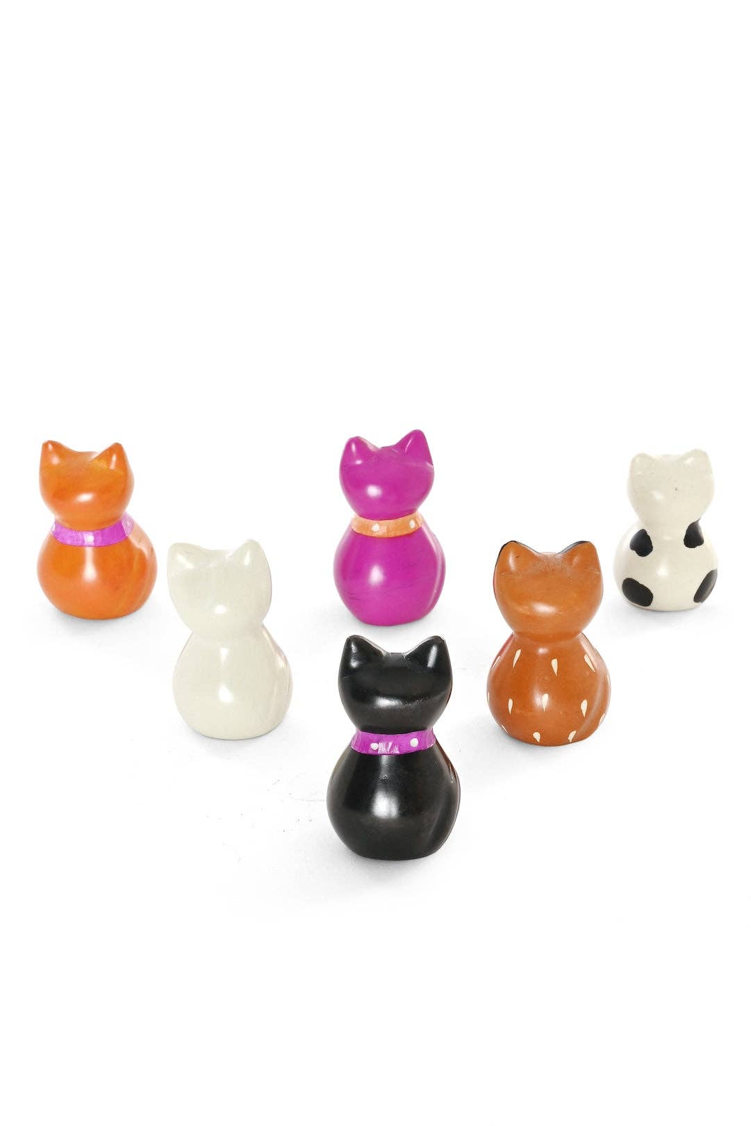 Playful Mini Soapstone Cats