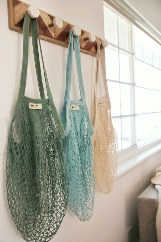 The "One Tripper" HUGE Mesh Market Bag | Zero Waste: Tropical Blue