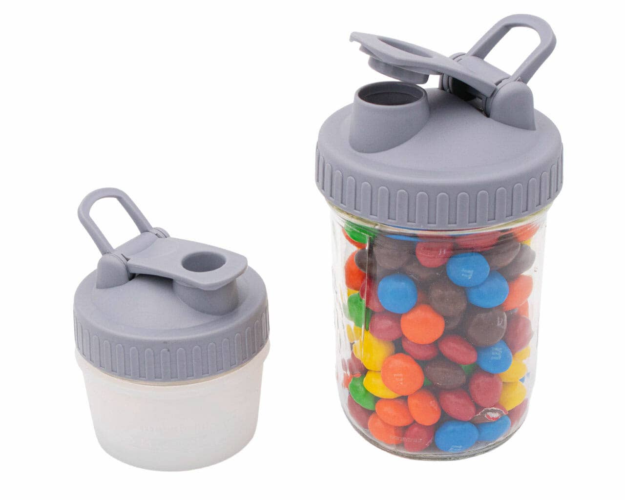 Pour & Store Shaker Lid w/ Carry Loop for Mason Jars: Cherry red / Wide mouth / Updated