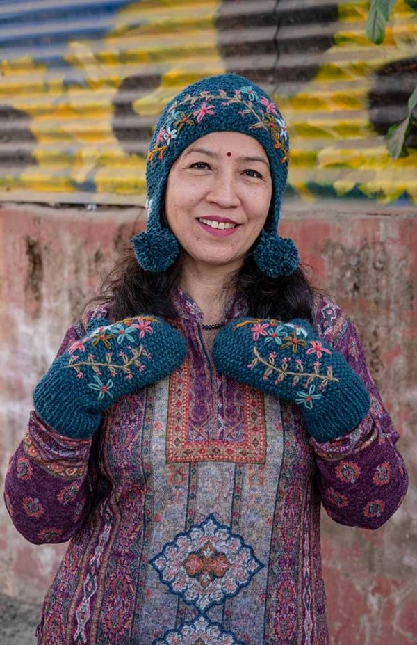 Moss Stitch Wool Hat with Earflap