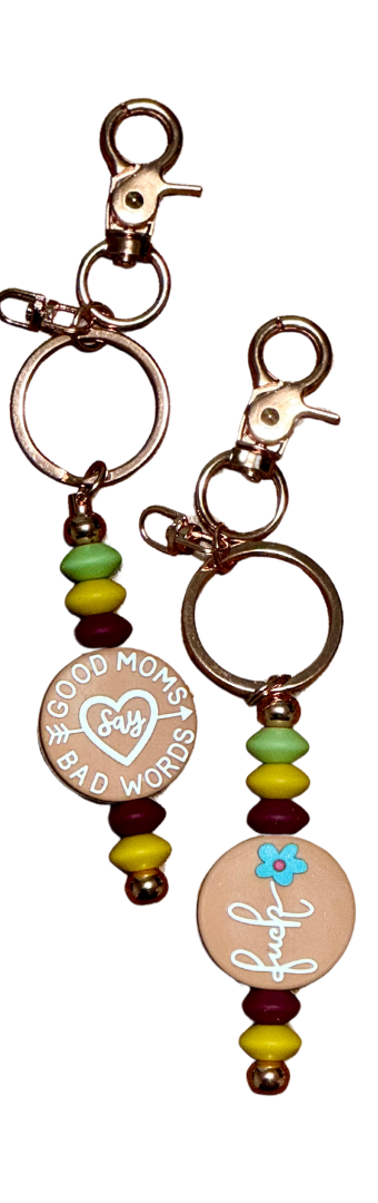Good moms say bad words Keychain