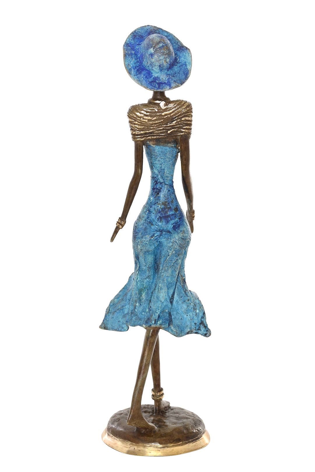 Sapphire Elegance Burkina Bronze Sculpture - Limited Edition