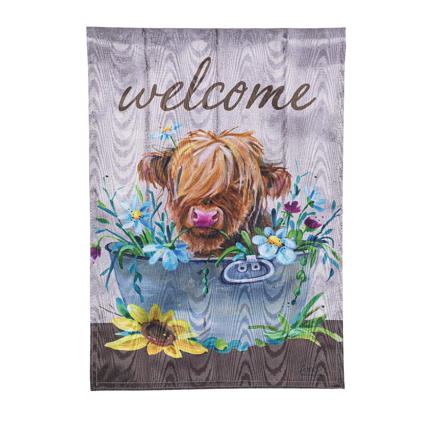 Flag, Relaxing Highland Cow