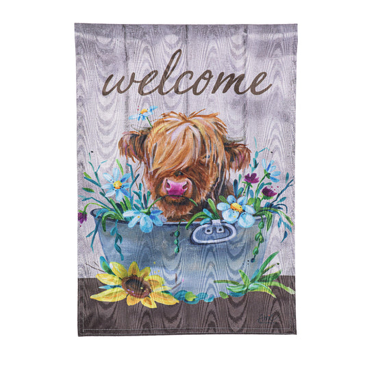 Flag, Relaxing Highland Cow