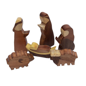 Nativity Joint Wood India Set 6 pc