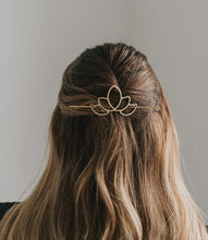 Load image into Gallery viewer, Kairavini Lotus Hair Slide with Stick - gold
