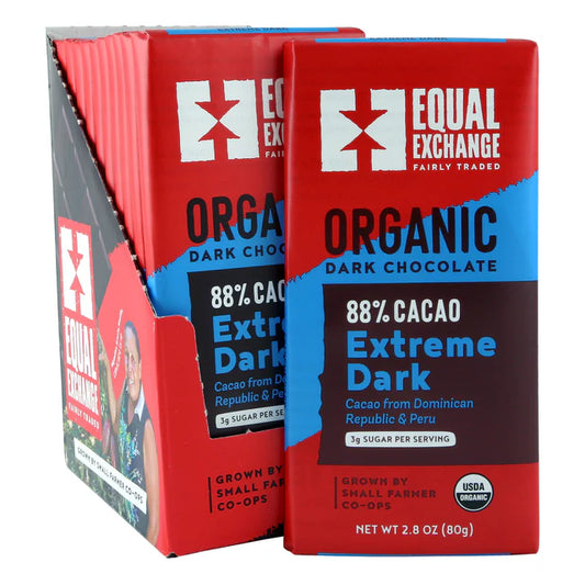 Chocolate bar, 88% cacao Organic Extreme Dark