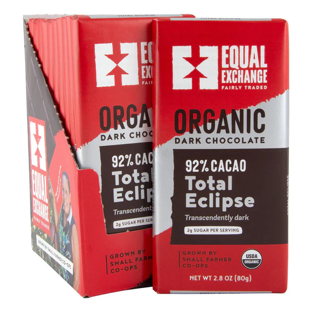 Chocolate bar, 92% cacao Organic Total Eclipse