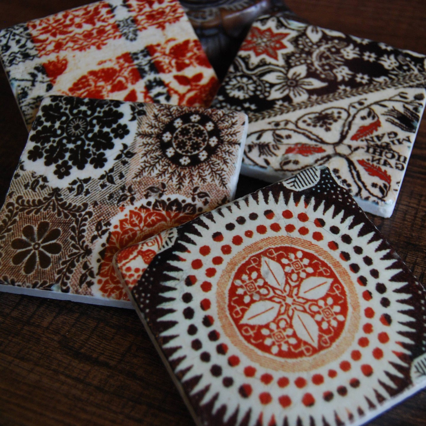 Autumn Tapestry stone coaster