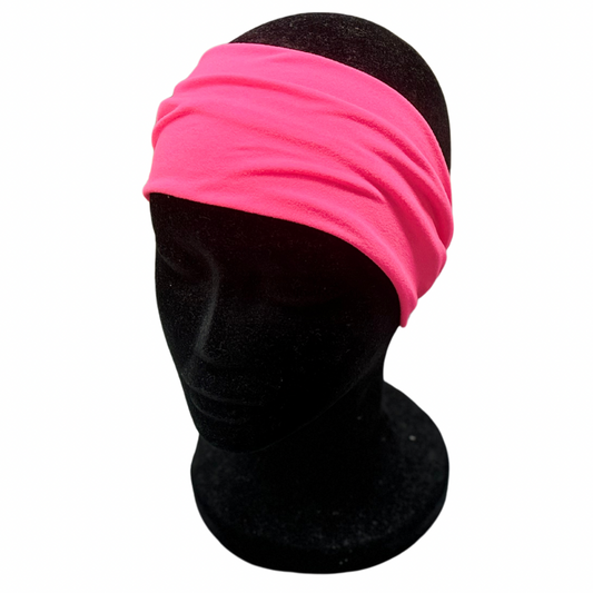 Neon pink headband