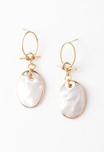 Iridescent Cloud Mother of Pearl Earrings