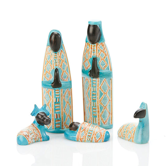 Kitenge Soapstone Nativity