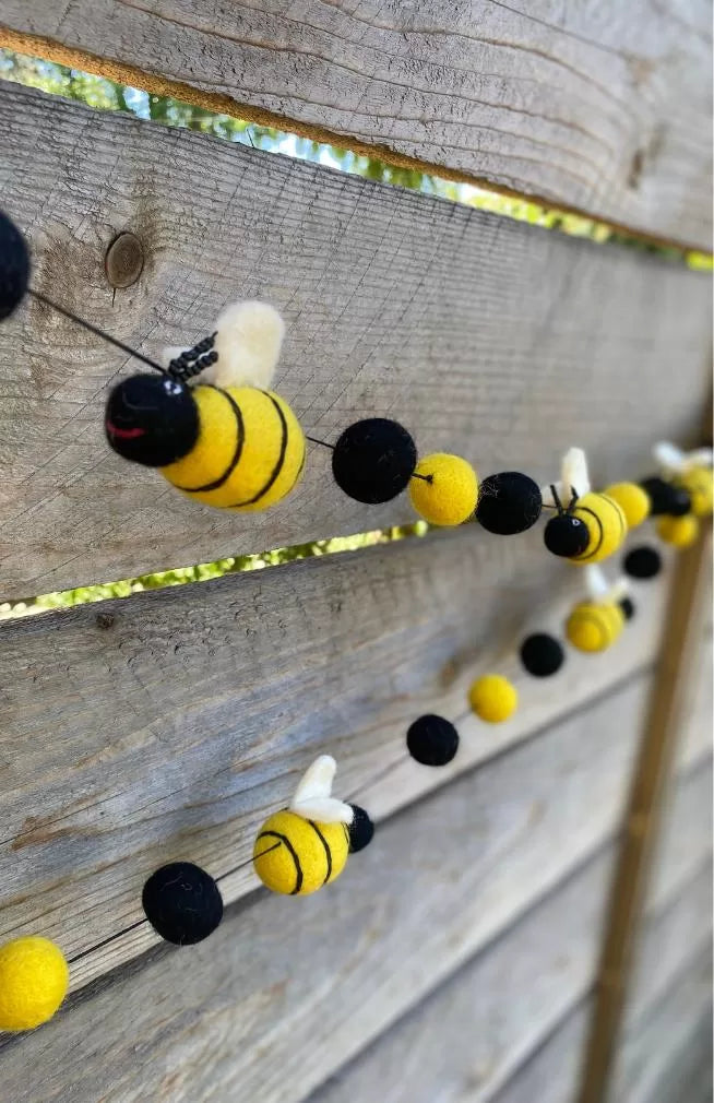 Felt Bumblebee Garland
