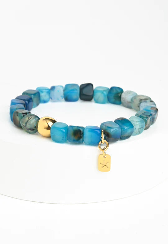 Halcyon Agate Beaded Bracelet