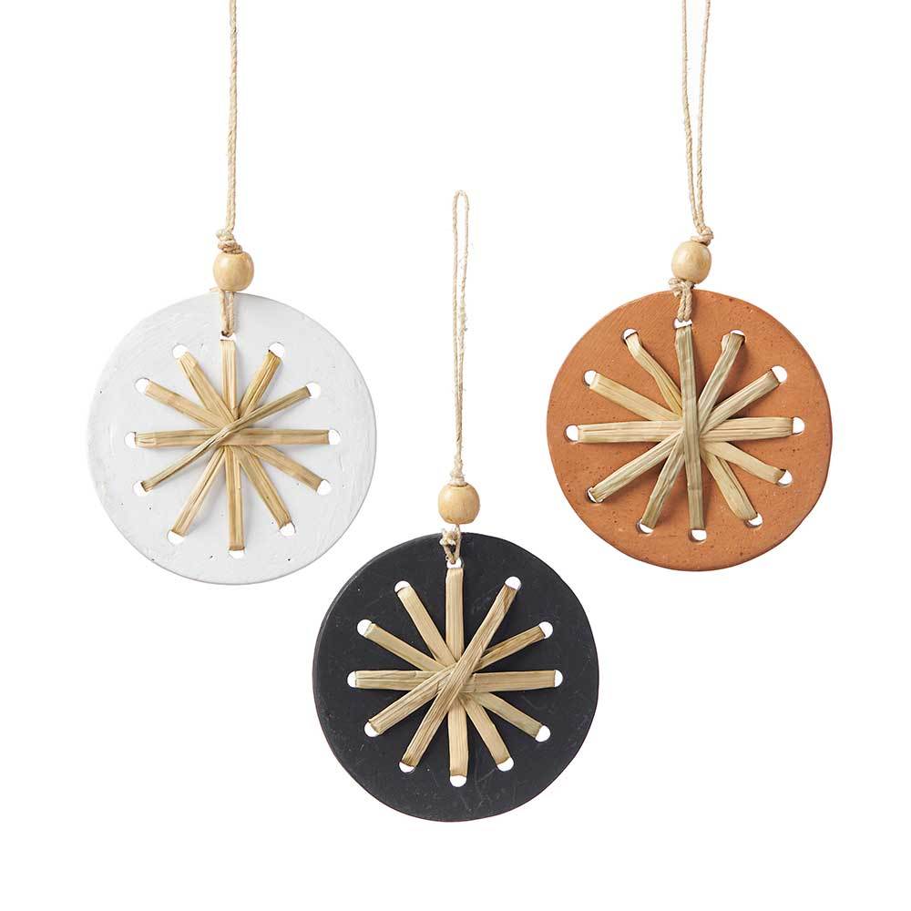 Terracotta Snowflake Ornament