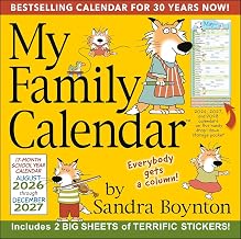 Sandra Boynton's 17-Month 2026-2027 My Family Wall Calendar  826