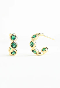 Jubilee Emerald Green Hoop Earrings