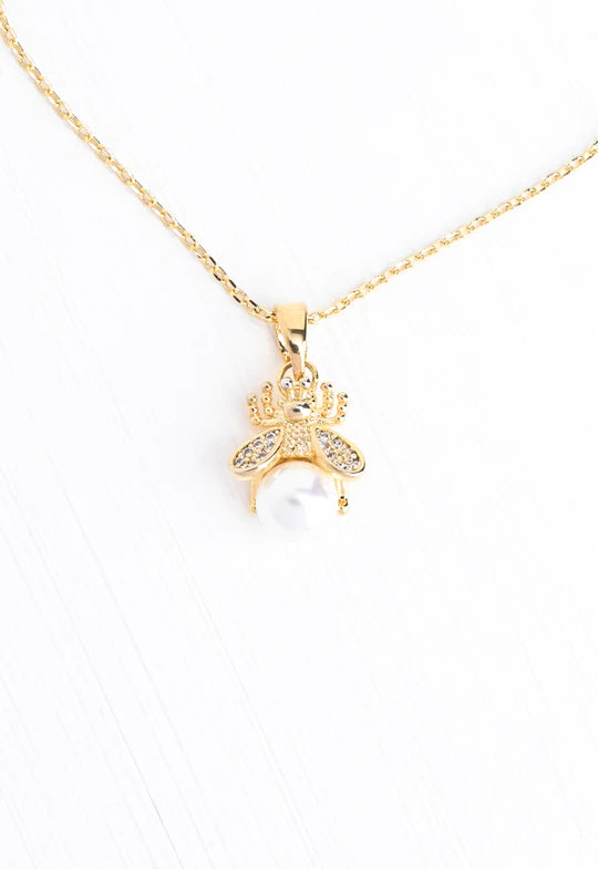 Queen Bee Pearl Necklace