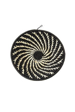 Load image into Gallery viewer, Black Ugandan Sata Basket with Cream Spirals
