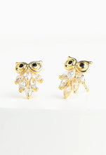 Load image into Gallery viewer, Owl Zircon Studs
