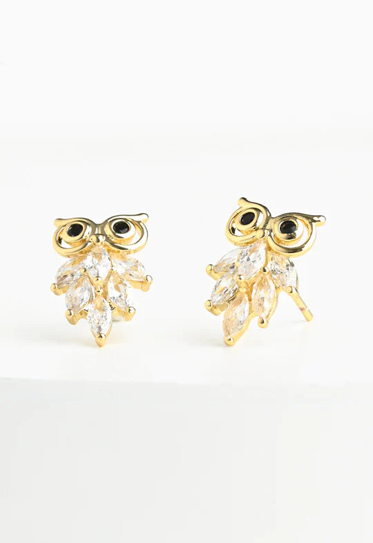 Owl Zircon Studs