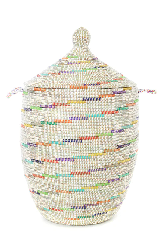 Vanilla Sugar Swirl Large Laundry Hamper Basket