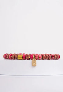 Scarlet Red Beaded Bracelet