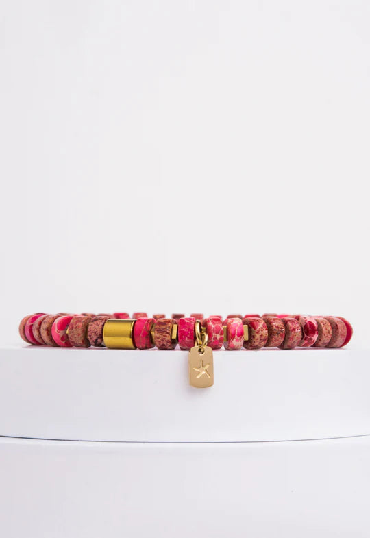Scarlet Red Beaded Bracelet