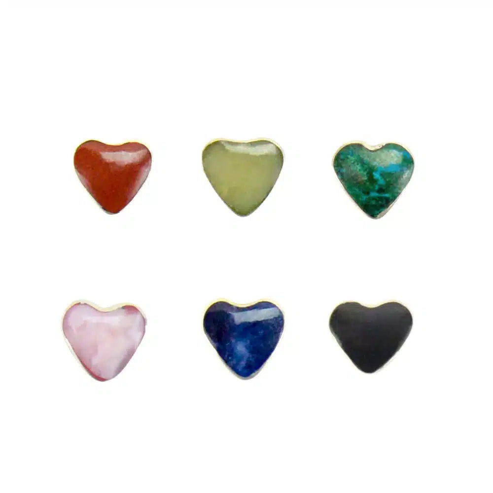 Silver 6mm Hearts Studs