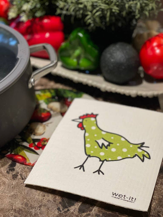 Spotted Green Chicken Swedish Cloth