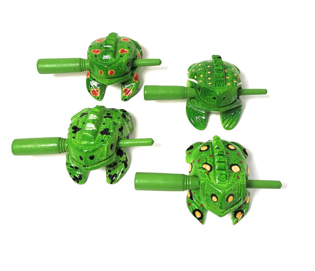 3 inch Assorted Colors Croaking Musical Frog Drums