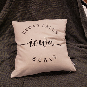 Cedar Falls Zip Custom Pillow & Insert: Natural / 20" x 20"