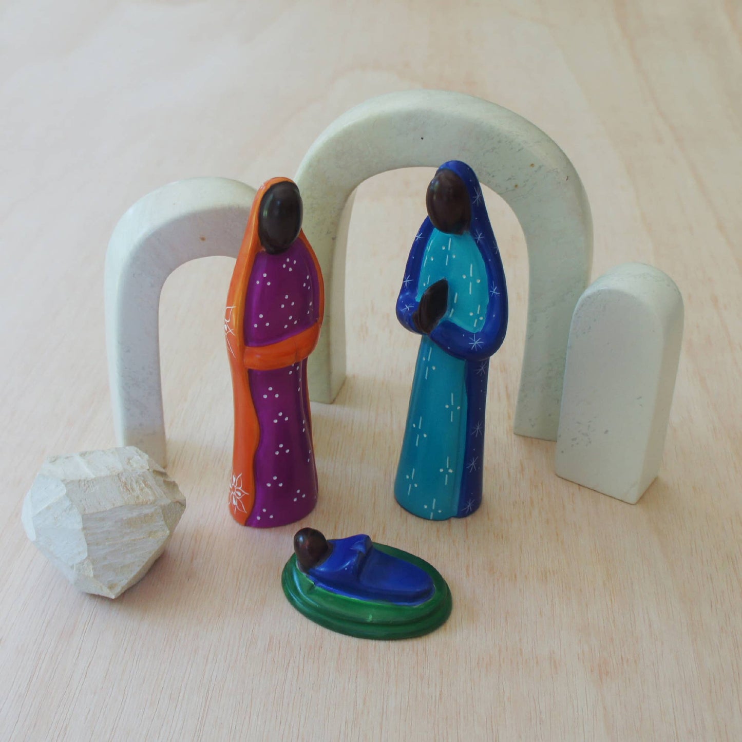 Nativity Colorful 3 Piece 6inch