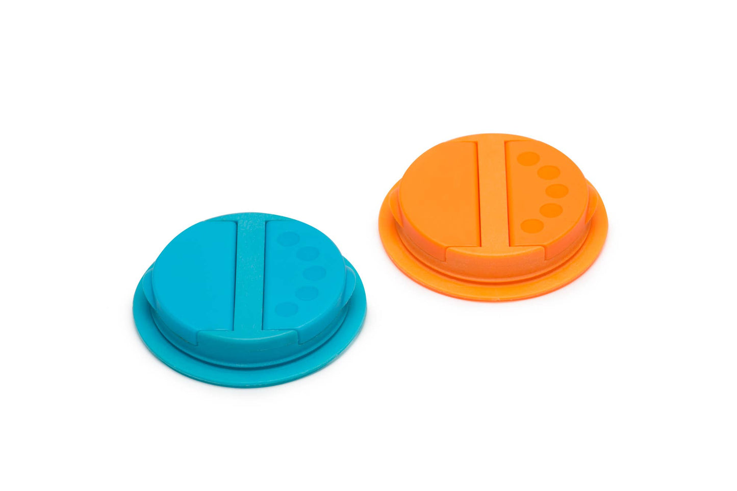 Jarware Spice Lid for Regular Mouth Mason Jar, Orange, Blue