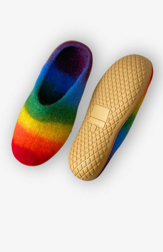 Slipper Felt Rainbow