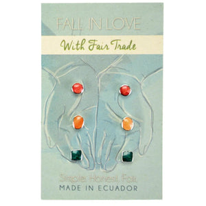 Silver Ella Stud Earring Set of 3