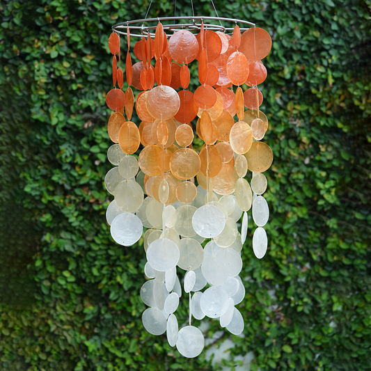 Capiz Chime Chandelier | Ombre Spice