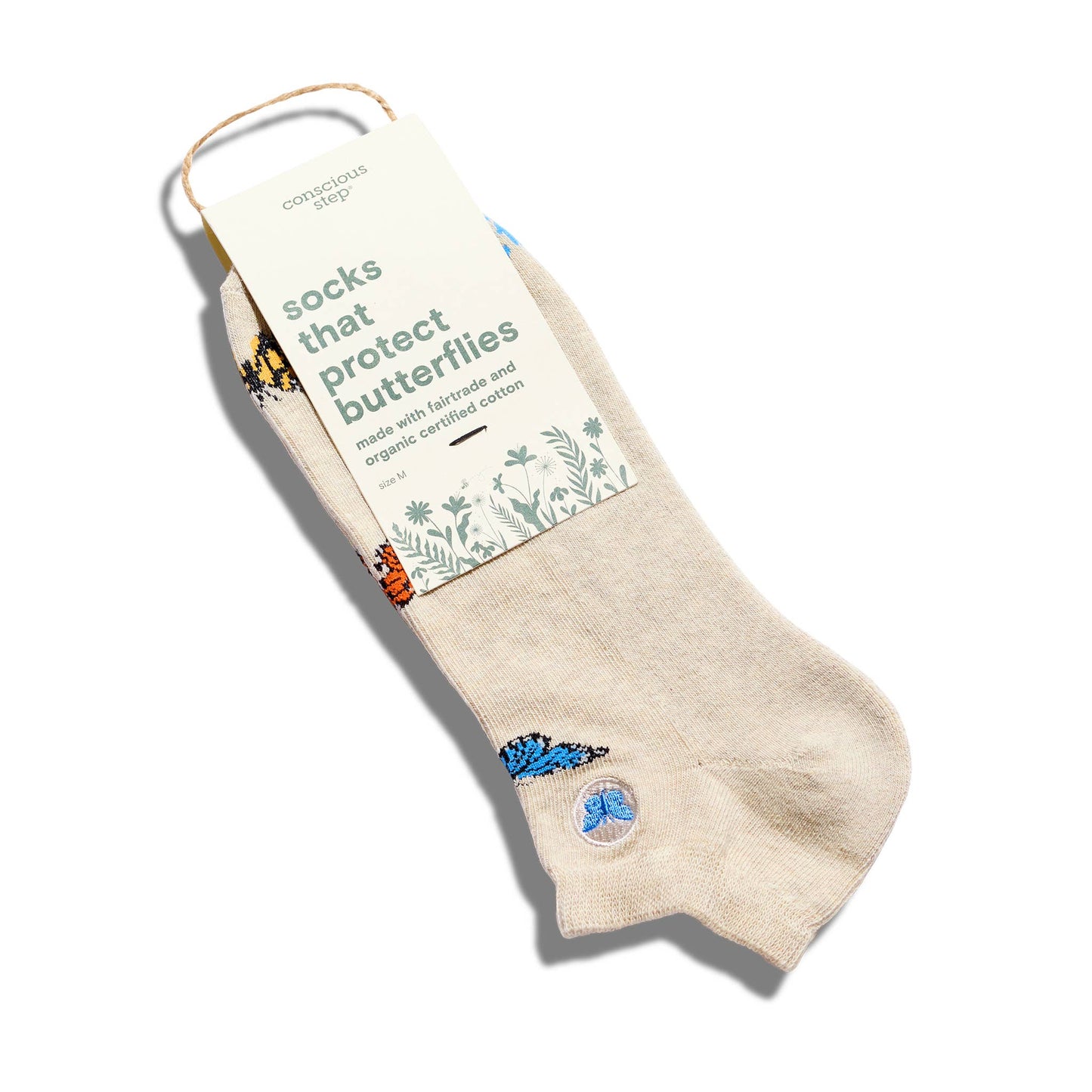 Ankle Socks that Protect Butterflies: Medium