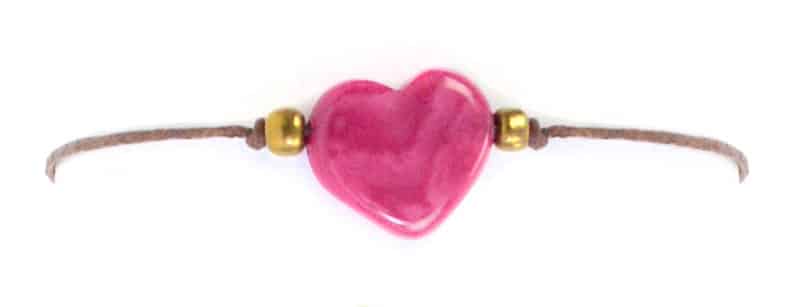 Tagua Single Heart Bracelet