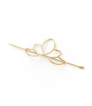 Load image into Gallery viewer, Kairavini Lotus Hair Slide with Stick - gold
