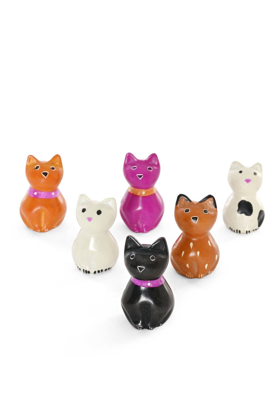 Playful Mini Soapstone Cats
