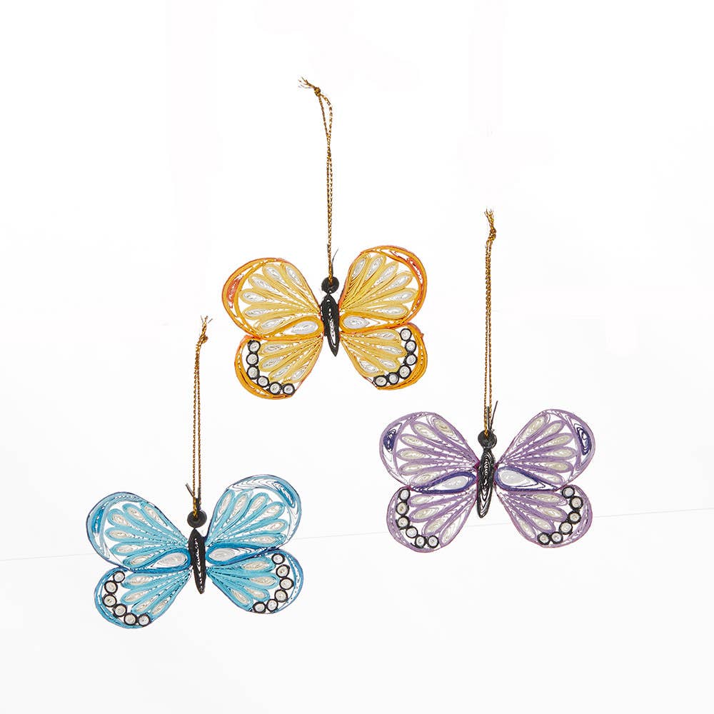 Quilled Butterfly Easter Ornaments