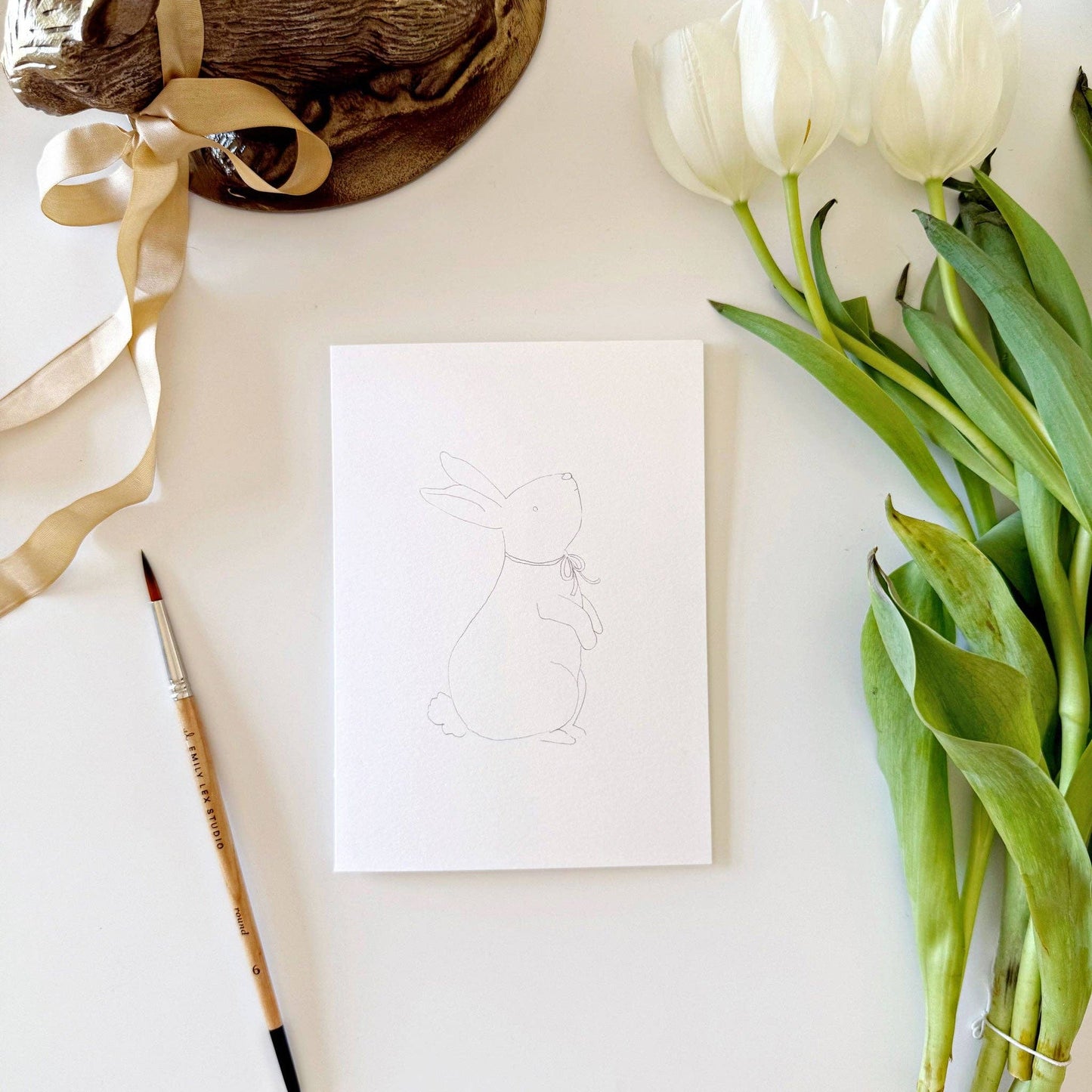 paintable watercolor notecard set Easter