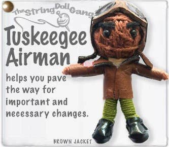 Tuskegee Airman String Doll Keychain