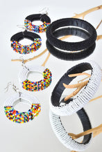 Load image into Gallery viewer, Rainbow Maasai Celebration Circle Earrings
