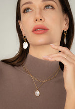 Load image into Gallery viewer, Iridescent Cloud Mother of Pearl Earrings

