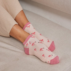 Adult Ankle Socks That Protect Flamingos