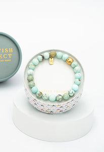 Fan Turquoise Beaded Bracelet