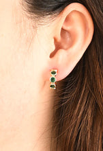 Load image into Gallery viewer, Jubilee Emerald Green Hoop Earrings
